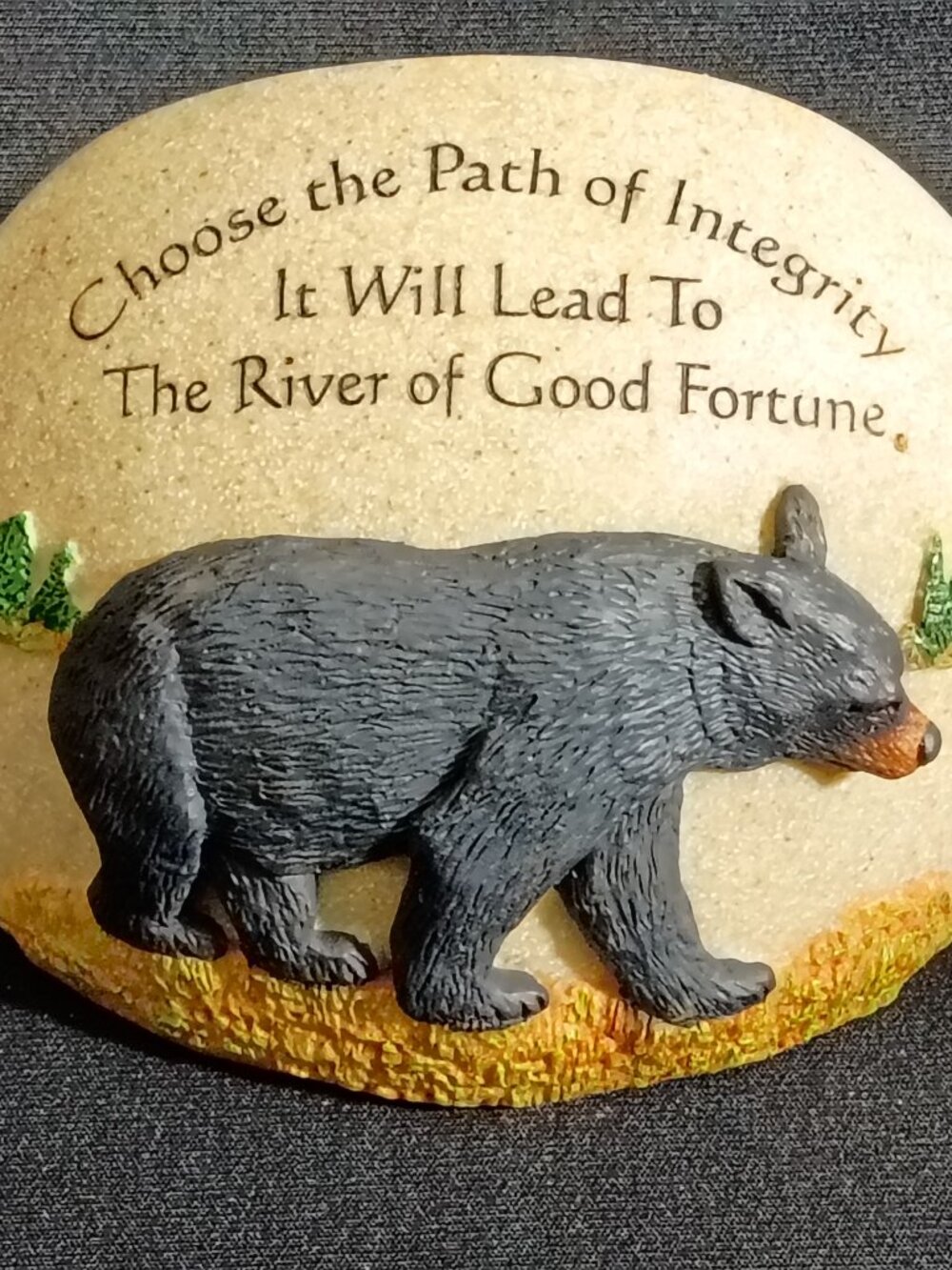 Richard Lamon Studio Black Bear “Choose the Path of Integrity” inspirational